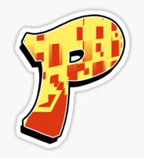 P - blocky Sticker