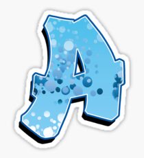 A - bubbles Sticker