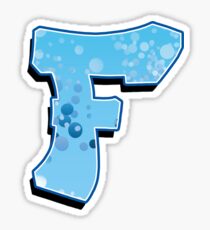 F - bubbles Sticker