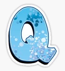 Q - bubbles Sticker