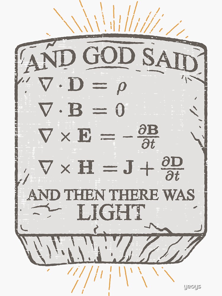 And God Said And Then There Was Light - Funny Science Gift von yeoys