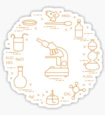 Chemistry scientific, education elements. Sticker