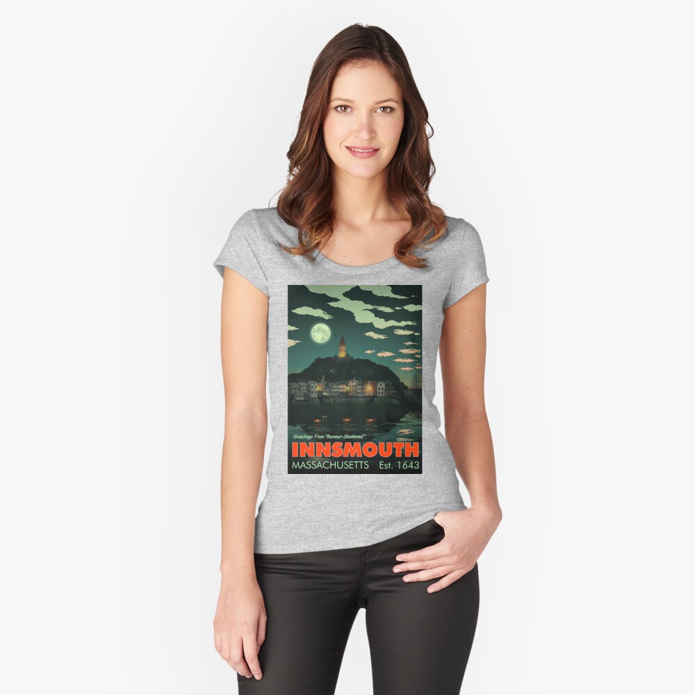 Greetings from Innsmouth, Mass Fitted Scoop T-Shirt