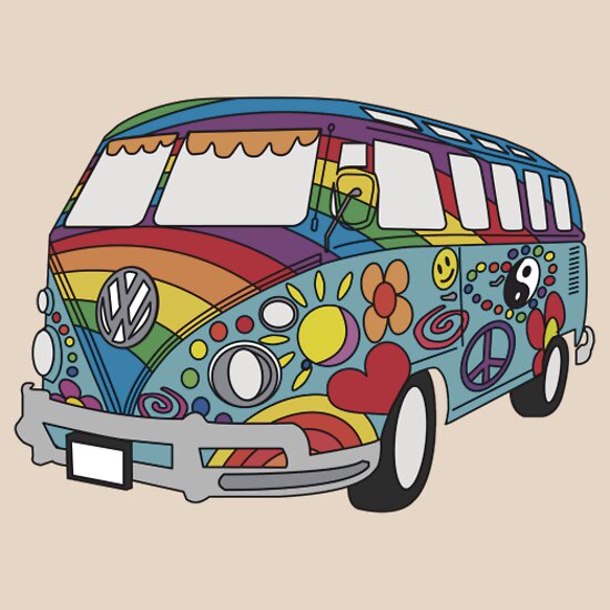 Hippie Van: Stickers | Redbubble