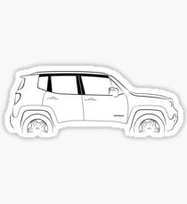 Jeep Renegade BU - Profile Stencil, black Sticker