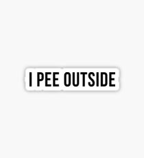 Funny Camping - I pee outside Sticker