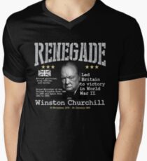 Renegade | Winston Churchill - Led Britain to victory in World War II Men's V-Neck T-Shirt