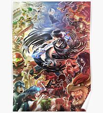 Smash 4 Bayonetta Reveal Illustration Poster