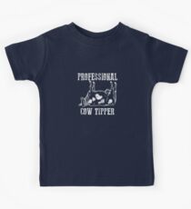 Professional Cow Tipper - White Kids Tee
