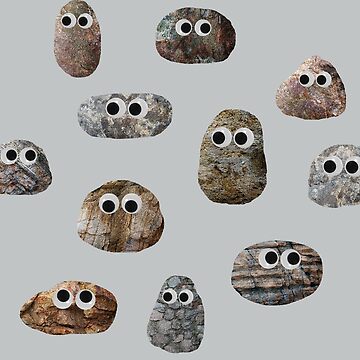 Rocks with Googly Eyes Sticker for Sale by Amy Hadden