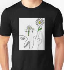 Camiseta ajustada Empujando hacia arriba margaritas (Color)