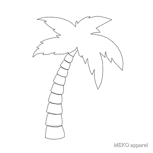 "Palm Tree Outline" by MEKO apparel | Redbubble