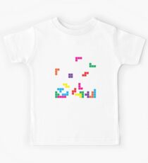 tetris on black Kinder T-Shirt