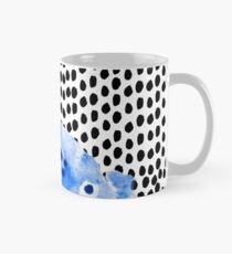 Monroe - Tusche, Indigo, Punkte, Flecken, Druckmuster, Oberflächengestaltung Tasse (Standard)