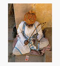 Street singer, India Photographic Print