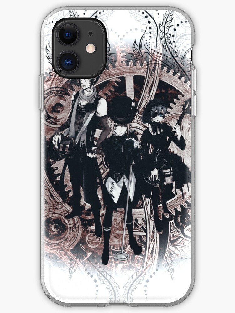 Kuroshitsuji Black Butler Ciel Sebastian And Drocell Band Version Iphone Case By Izayauke