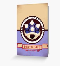 Never Safe - Mario Kart Print Greeting Card