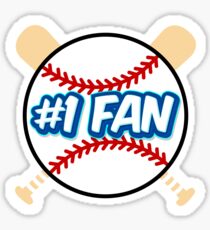 Baseball Number 1 Fan Sticker