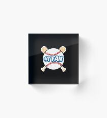 Baseball Number 1 Fan Acrylic Block