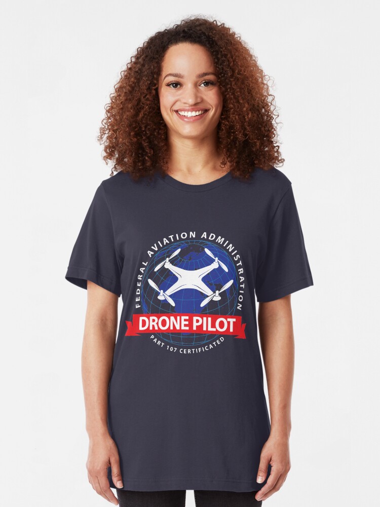 Alternative Ansicht von Certified Drone Pilot - Funny Aviation Quotes Gift Slim Fit T-Shirt