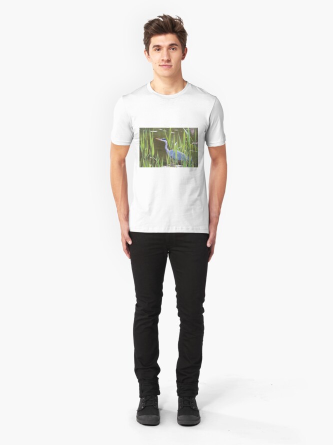 Alternate view of Grey Heron (Ardea cinerea) Slim Fit T-Shirt