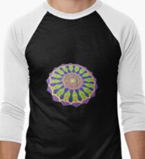 Spiritual Traditional Mandala Folk Art Men's Baseball ¾ T-Shirt