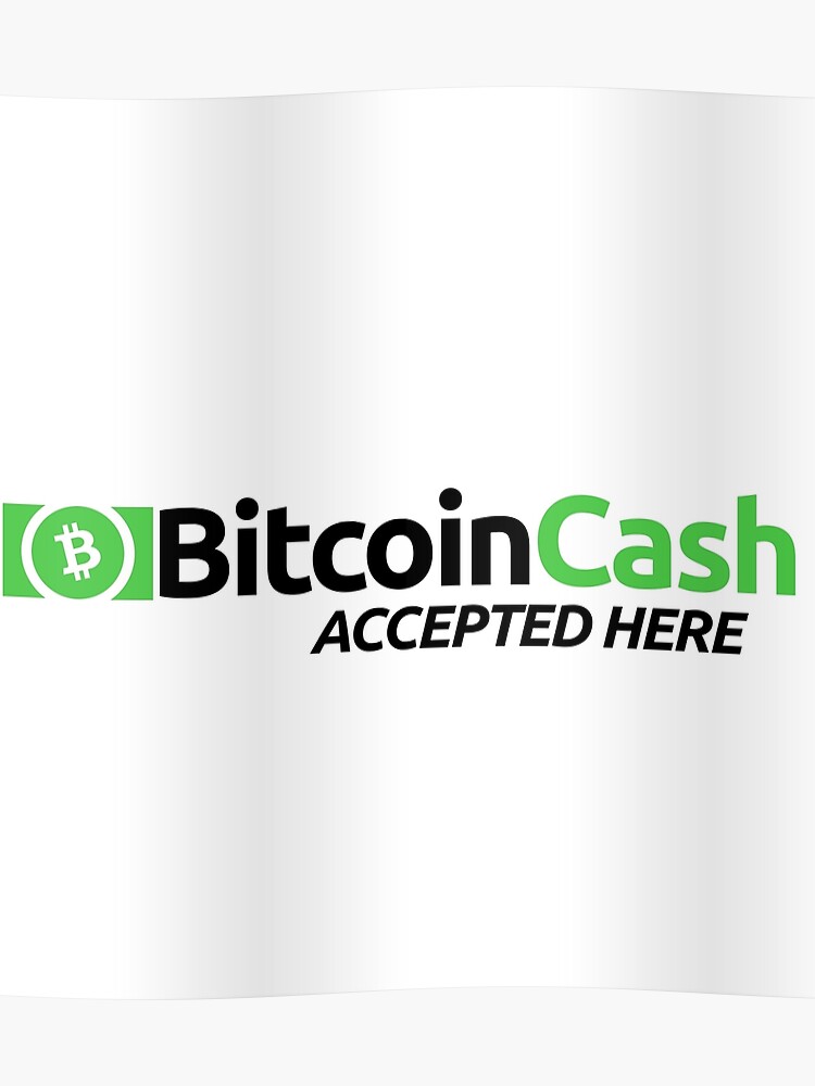 Bitco!   in Cash Accepted Here Green No Background Poster - 