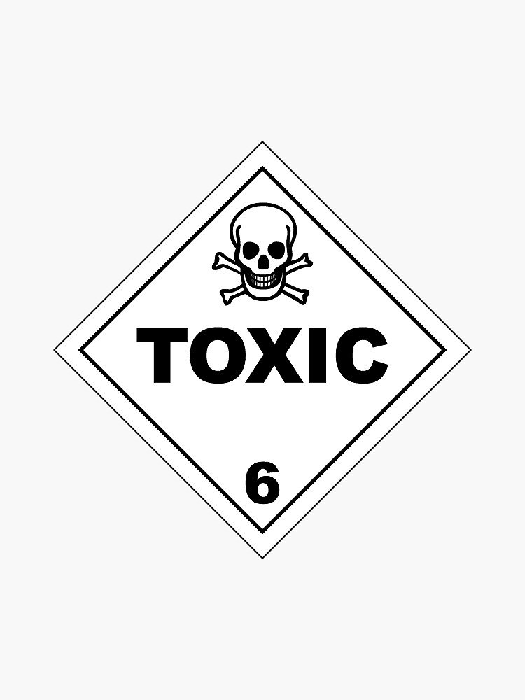 "Toxic sign Sticker" Sticker by Marshmalloww Redbubble