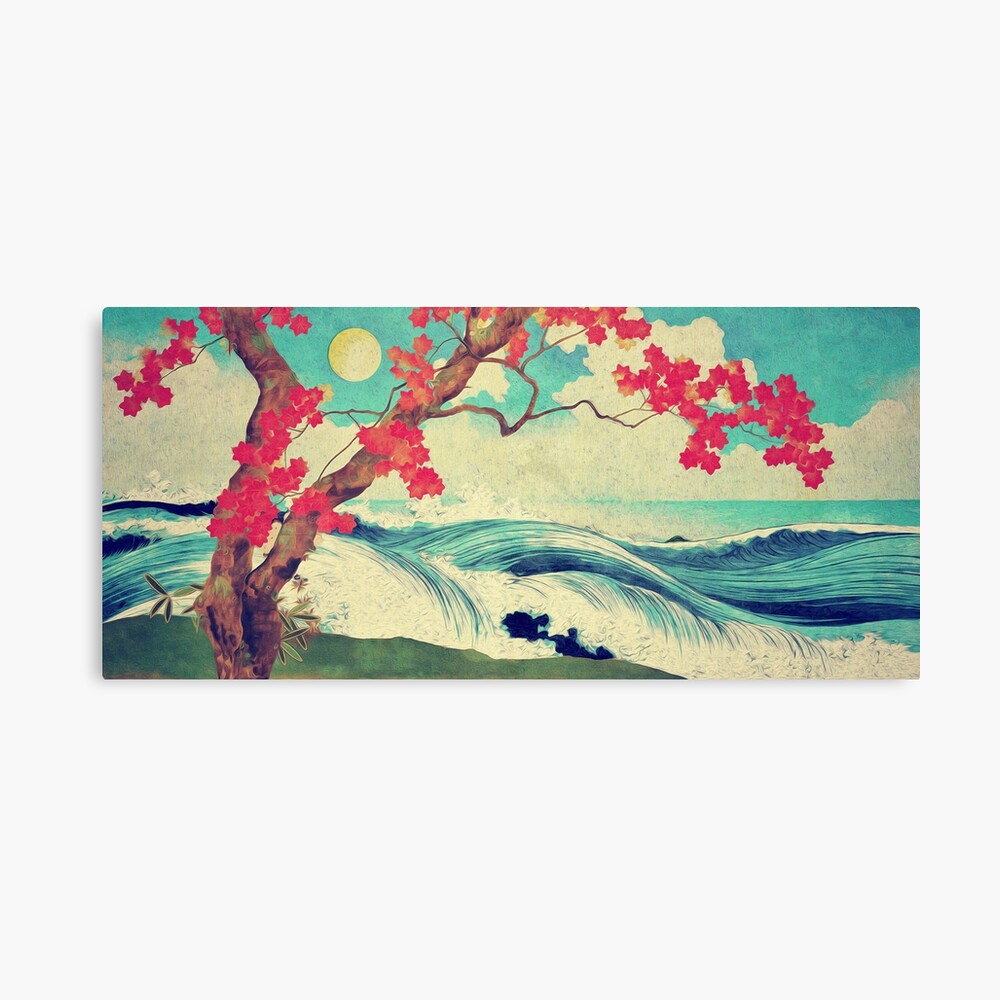 Waking to the Wild and Beautiful Ocean of Dhin Canvas Print