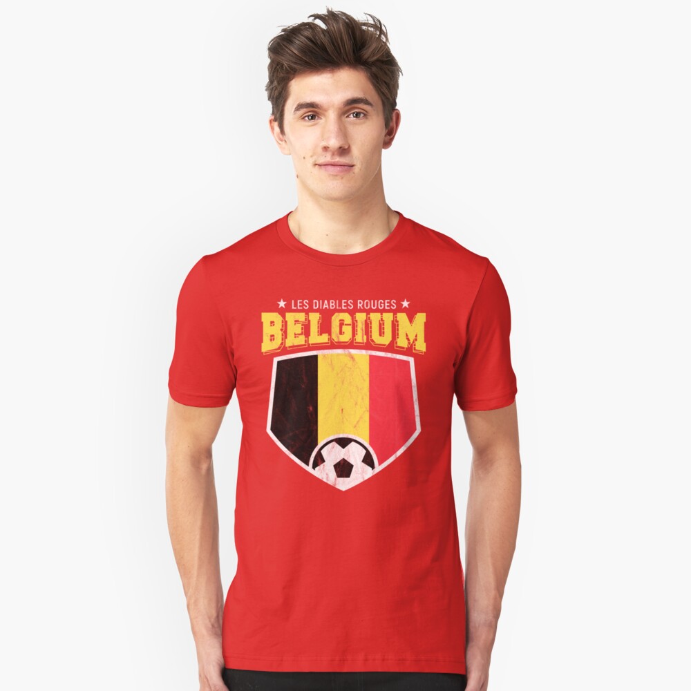 "Belgium Football National Flag T Shirt World Soccer Jersey Cup" T