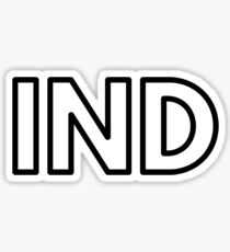 IND • INDIANAPOLIS, INDIANA FLUGHAFEN • SCHWARZ • UMRISS Sticker