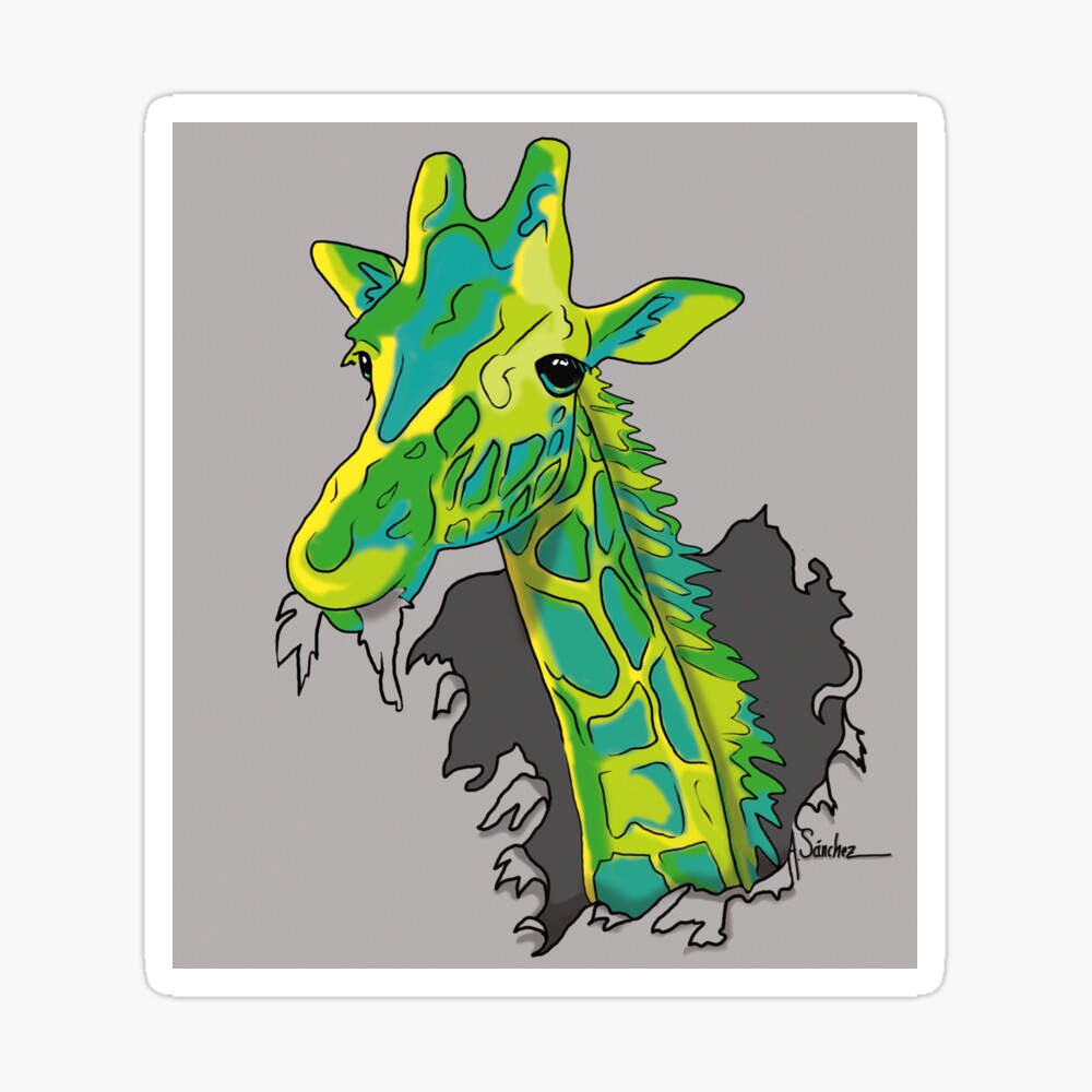 Hungry giraffe Sticker