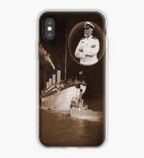 ☝ ☞ EJ SMITH CAPTAIN OF THE TITANIC & TITANIC -CELL PHONE CASES-Titanic leaving Belfast with two guiding tugs ☝ ☞ iPhone Case