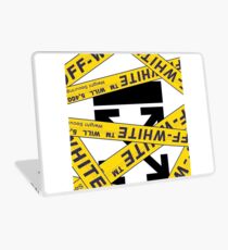 off white line art Laptop Skin