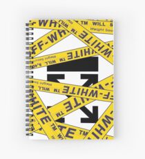 off white line art Spiral Notebook