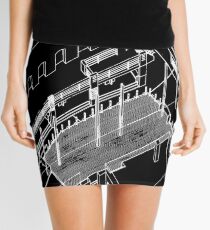 axonometric black 2 Mini Skirt