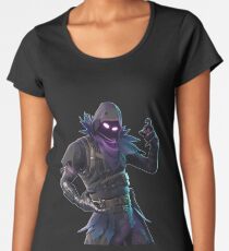 Camiseta premium de cuello ancho Cuervo