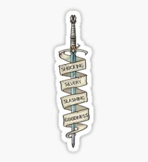 D&D - Paladin/Fighter - Shocking, Silvery, Slashing Goodness Sticker