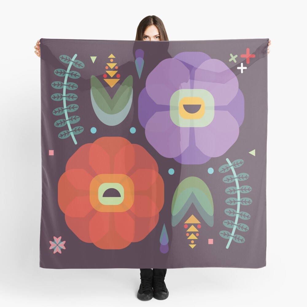 Flowerfully Folk Scarf