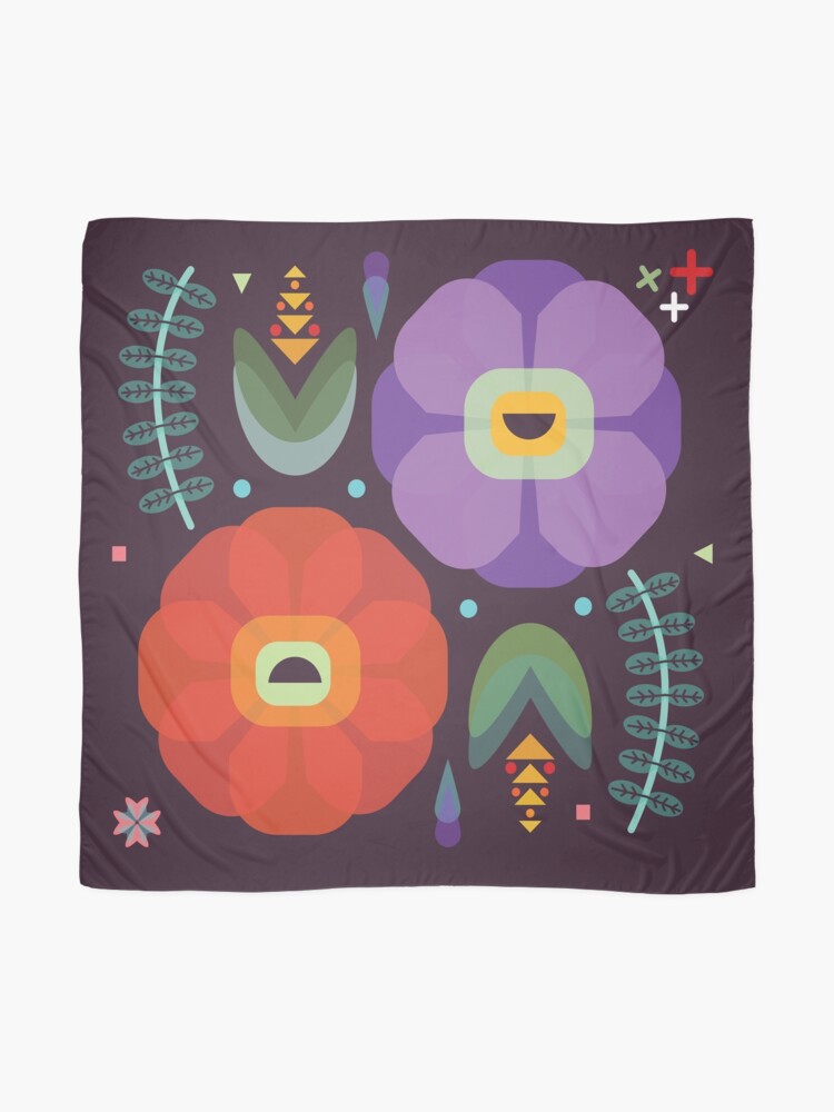 Alternate view of Flowerfully Folk Scarf