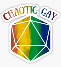 Chaotic Gay d20 Sticker
