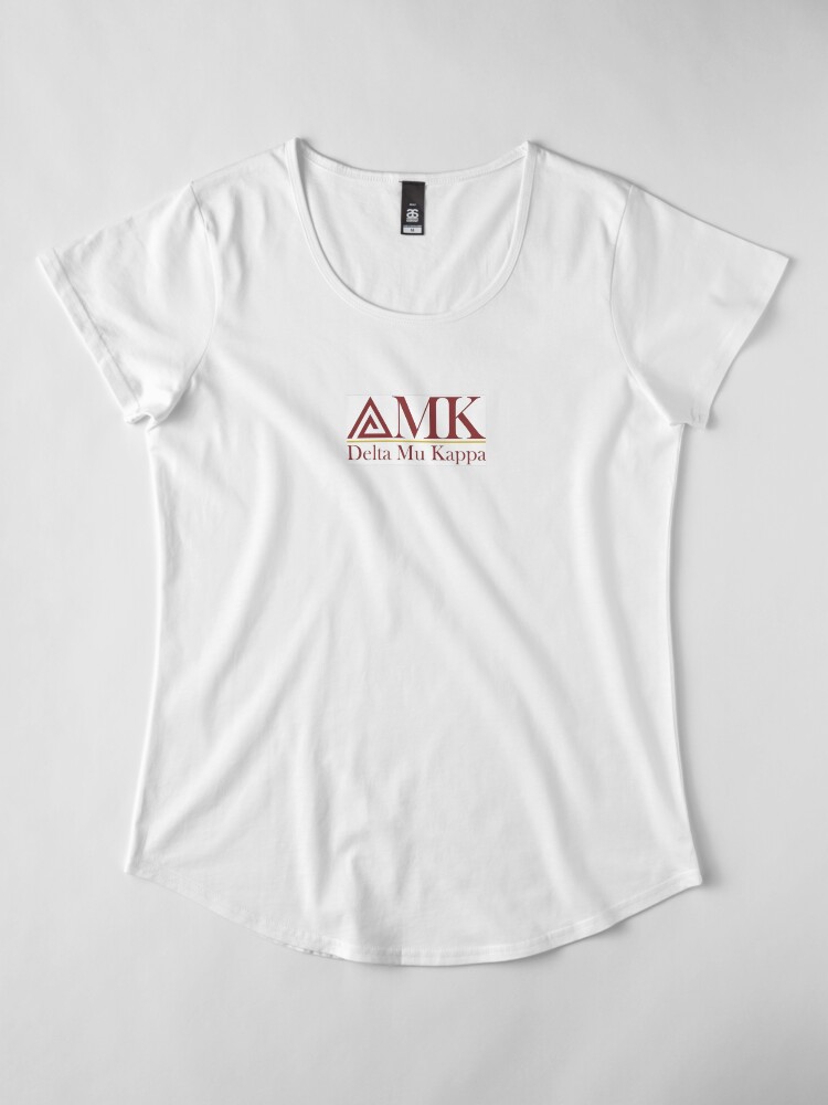white shirt with dmk logo