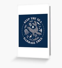 Keep the Sea Garbage Free - Seal Greeting Card