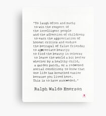 “To laugh often and much;" Ralph Waldo Emerson quote Metal Print