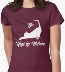 Yogi by Nature Cat Yoga Shirt Funny Yoga Cat T-shirt Women's Fitted T-Shirt