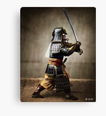 Samurai and Katana, colorized Canvas Print