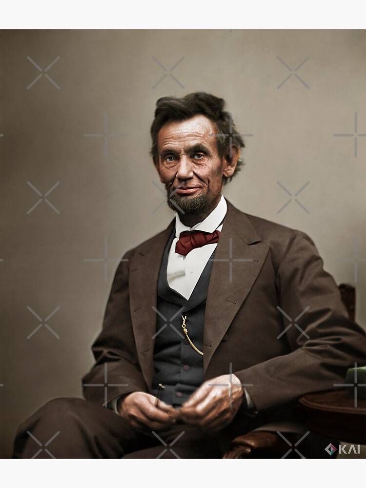 "President Abraham Lincoln, 1865 colorized" Art Print by KAIStudio