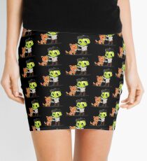 Doggy Playing Bone Mini Skirt