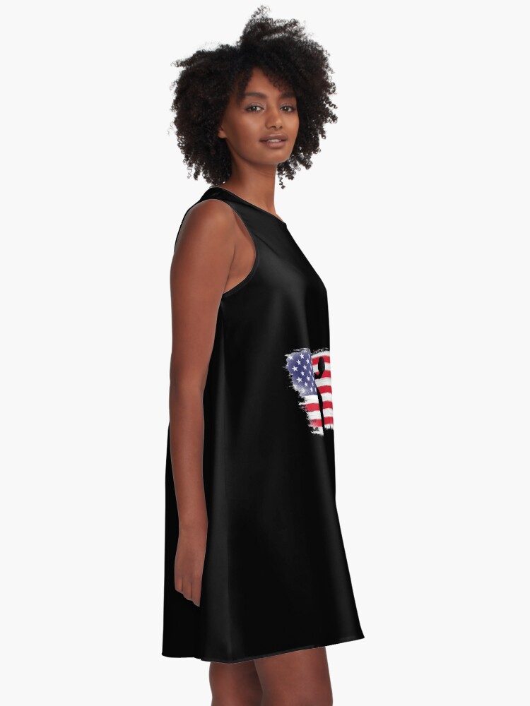Alternate view of American Flag Basketball Player A-Line Dress