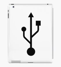 Large black USB symbol iPad Case/Skin